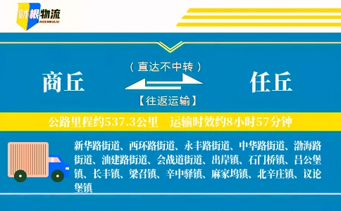 商丘到任丘物流公司