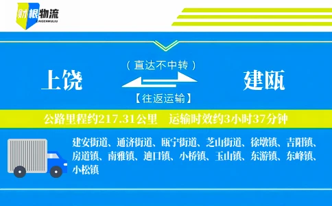 上饶到建瓯物流公司