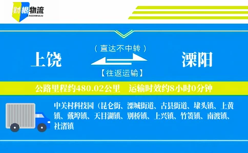 上饶到溧阳物流公司