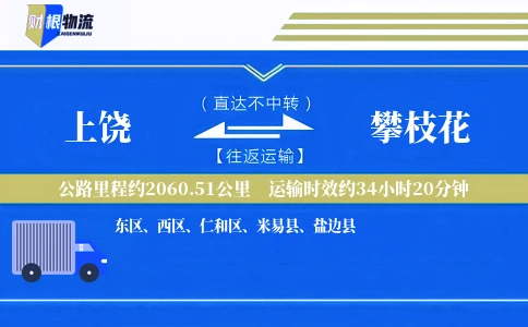 上饶到攀枝花物流公司