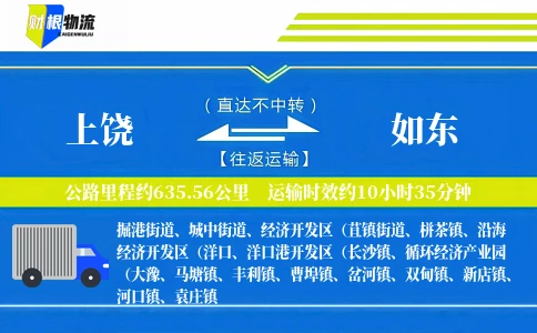 上饶到如东物流公司