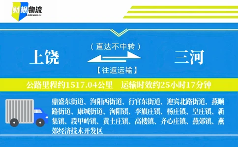 上饶到三河物流公司