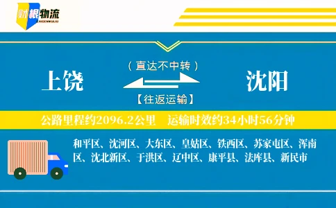 上饶到沈阳物流公司