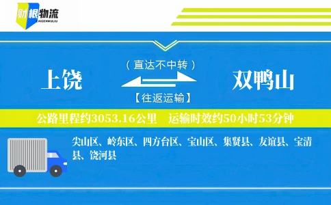 上饶到双鸭山物流公司