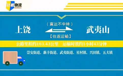 上饶到武夷山物流公司