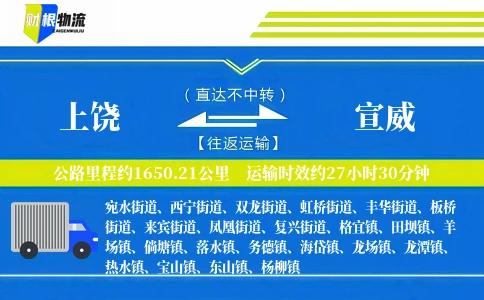上饶到宣威物流公司