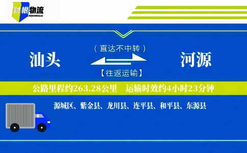 汕头到河源物流公司