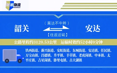 韶关到安达物流公司