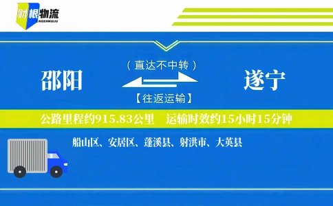 邵阳到遂宁物流公司