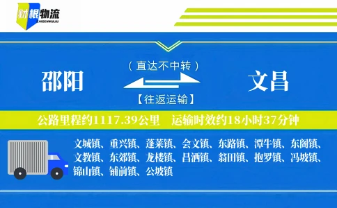 邵阳到文昌物流公司