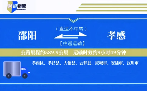 邵阳到孝感物流公司