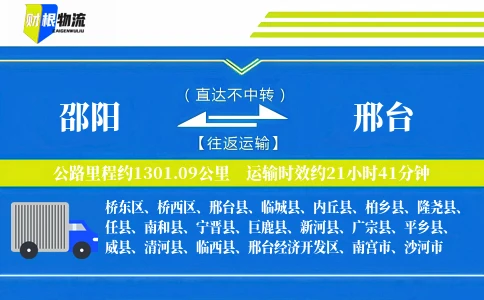 邵阳到邢台物流公司