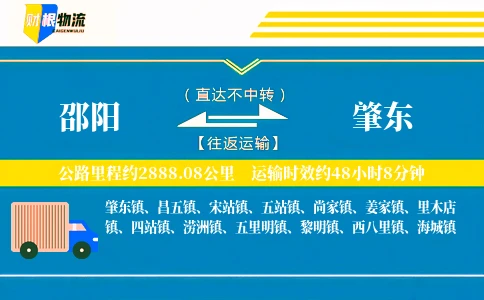 邵阳到肇东物流公司