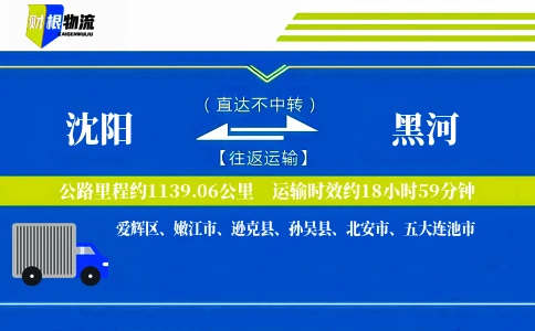 沈阳到黑河物流公司