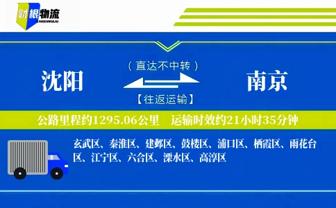 沈阳到南京物流公司