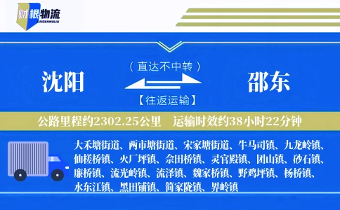 沈阳到邵东物流公司