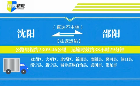沈阳到邵阳物流公司