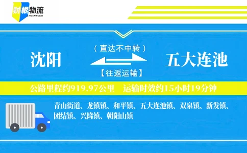 沈阳到五大连池物流公司
