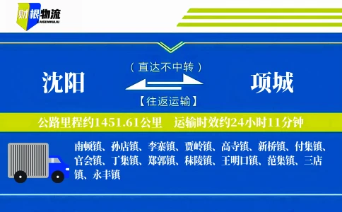 沈阳到项城物流公司