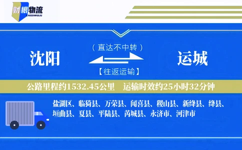 沈阳到运城物流公司