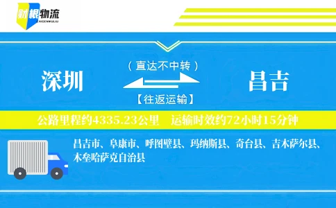 深圳到昌吉物流公司