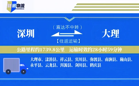 深圳到大理物流公司