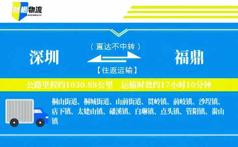 深圳到福鼎物流公司