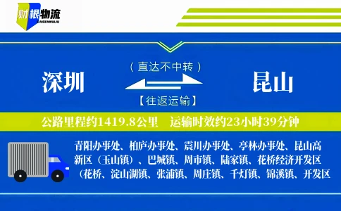 深圳到昆山物流公司