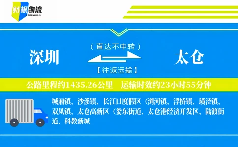 深圳到太仓物流公司