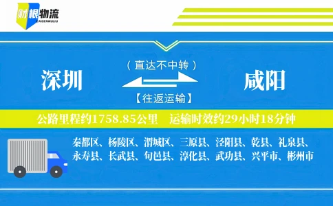 深圳到咸阳物流公司
