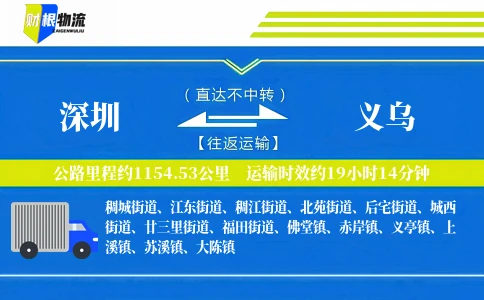 深圳到义乌物流公司