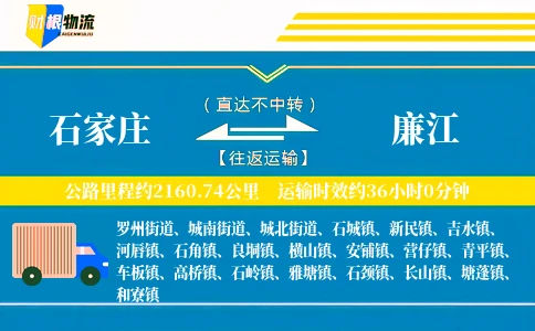 石家庄到廉江物流公司