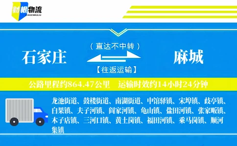 石家庄到麻城物流公司