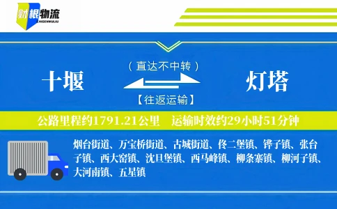 十堰到灯塔物流公司