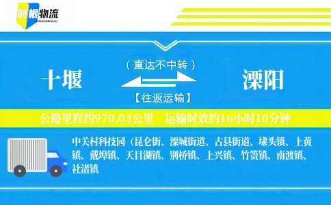 十堰到溧阳物流公司