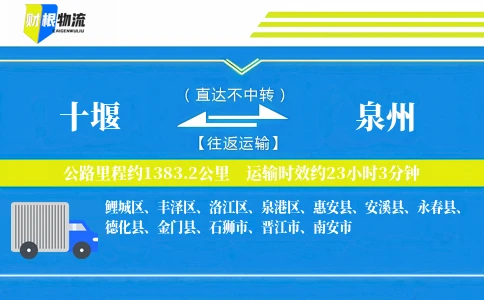 十堰到泉州物流公司