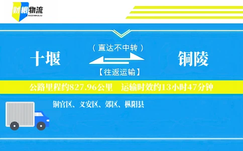 十堰到铜陵物流公司
