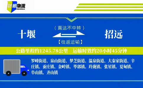 十堰到招远物流公司