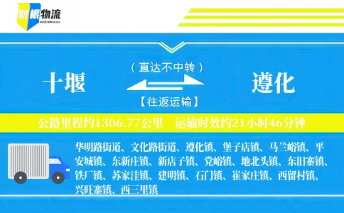 十堰到遵化物流公司