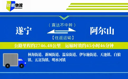 遂宁到阿尔山物流公司