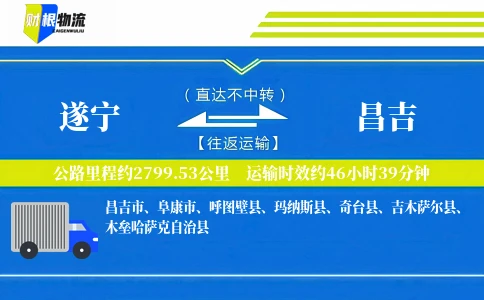 遂宁到昌吉物流公司