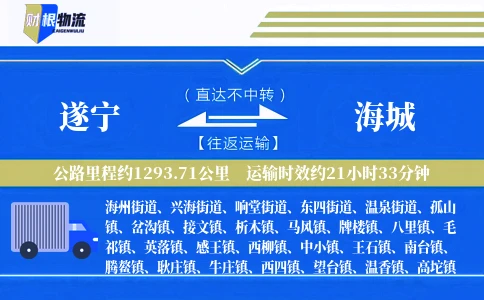 遂宁到海城物流公司