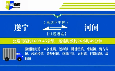 遂宁到河间物流公司