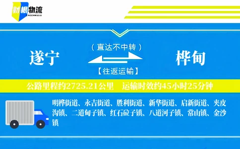 遂宁到桦甸物流公司
