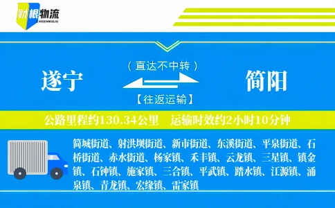 遂宁到简阳物流公司
