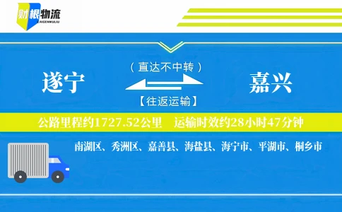 遂宁到嘉兴物流公司