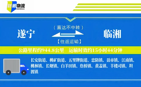 遂宁到临湘物流公司