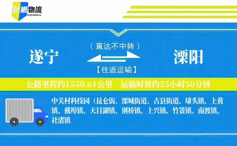 遂宁到溧阳物流公司