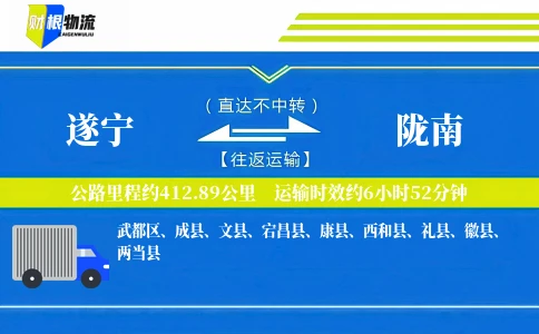 遂宁到陇南物流公司
