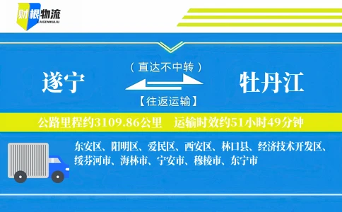 遂宁到牡丹江物流公司